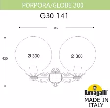 Настенный фонарь уличный GLOBE 300 G30.141.000.WXF1R купить в Москве