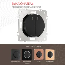 Выключатель am-202 202.33-2.black купить в Москве