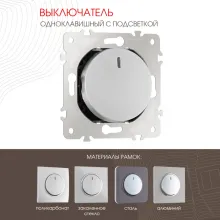 Выключатель am-202 202.31-1.silver купить в Москве