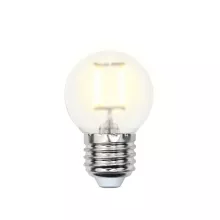 Uniel LED-G45-6W/WW/E27/FR PLS02WH картон Лампочка светодиодная 