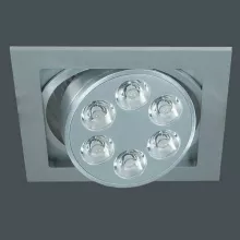 Donolux Светильник светодиодный, встроенный, 6 х 1Вт 350 мА,  IP20, 110х45мм , монт.d:106х106мм, Алю купить в Москве