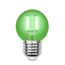 Uniel LED-G45-5W/GREEN/E27 GLA02GR картон Лампочка светодиодная 