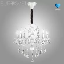 Eurosvet 10064/5 белый с серебром Strotskis Подвесная люстра 