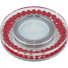 Встраиваемый светильник DLS-P104 GU5.3 CHROME/RED Fametto Peonia купить в Москве