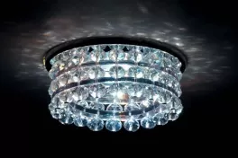 Donolux Светильник встраиваемый декор. хром crystal, D 85 H 60 мм, галог. лампа MR16 GU5,3.max 50W купить в Москве