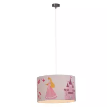 Светильник потолочный с подвесом "Princess", 1x60 E27, мет./текстиль , 230V, роза купить в Москве