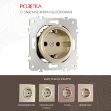 Розетка am-202 202.40-1.shampan купить в Москве