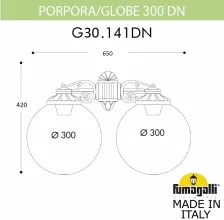 Настенный фонарь уличный GLOBE 300 G30.141.000.WXF1RDN купить в Москве