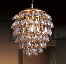 Crystal Lux Charme SP3+3 LED Gold/Amber Подвесной светильник ,гостиная