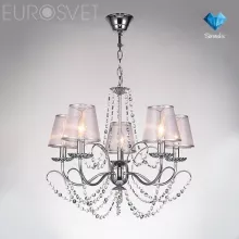 Eurosvet 10069/5 хром/прозрачный хрусталь Strotskis Подвесная люстра 