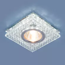 Elektrostandard 8391 MR16 CL/SL прозрачный/серебро Встраиваемый светильник ,кафе,кухня