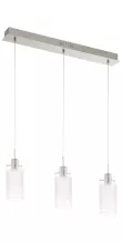 Светодиодный подвес MELEGRO, 3х6W (LED), L660,  никель/сатиновое стекло, белый купить в Москве