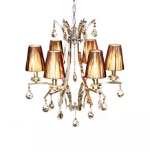 Подвесная люстра LDP 66247-6 BR+CHR Lumina Deco Glamour купить в Москве