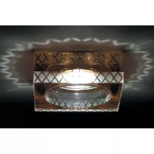 Donolux Светильник встраиваемый декоративный хрустальный, хром D 85х85 H 68 мм, галог. лампа MR16 GU купить в Москве