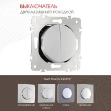 Выключатель am-202 202.32-2.silver купить в Москве