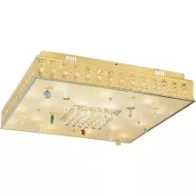 Потолочный светильник 2462/25 gold plated+color crystal купить в Москве