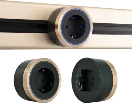 Трековая розетка Am-track-sockets 380066TS LED/ES Gold купить в Москве