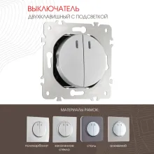 Выключатель am-202 202.31-2.silver купить в Москве