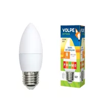 Лампочка светодиодная LED-C37-8W/WW/E27/FR/O картон Volpe купить в Москве
