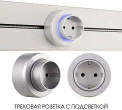 Трековая розетка Am-track-sockets-39 397951TS/ES Silver купить в Москве