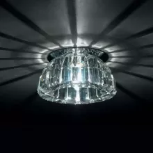 Donolux Светильник встраиваемый декор. хрустальный, хром D 105 H 80 мм, капс.галог. лампа GY6,35 max купить в Москве