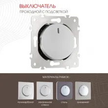 Выключатель am-202 202.33-1.silver купить в Москве