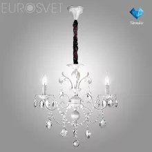 Eurosvet 10064/3 белый с серебром Strotskis Подвесная люстра 