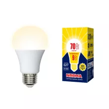 Volpe LED-A60-9W/3000K/E27/FR/NR картон Лампочка светодиодная 