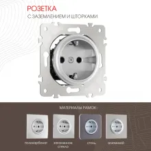 Розетка am-202 202.40-1.silver купить в Москве