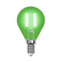 Uniel LED-G45-5W/GREEN/E14 GLA02GR картон Лампочка светодиодная 