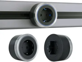 Трековая розетка Am-track-sockets 380066TS LED/ES Grey купить в Москве