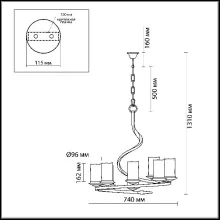 Подвесная люстра Odeon Light Brin 2766/8 купить в Москве