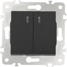 Выключатель am-203 203.31-2.black купить в Москве