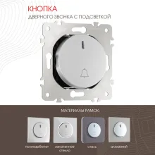 Кнопка звонка am-202 202.37-1.silver купить в Москве