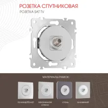 Розетка am-202 202.42-1.silver купить в Москве