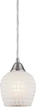 N-Light 528-1WHT satin nickel / white mosaic Подвесной светильник ,кафе,кабинет,кухня