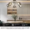 Потолочная люстра Koul SF3329/5C-CF-FGD-SMK - фото в интерьере (миниатюра)