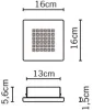 Настенно-потолочный светильник влагозащищенный QUADRILED F18 G01 00 - фото в интерьере (миниатюра)