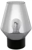 Настольная лампа VERELLI, 1х60W (E27), ?165, H250, сталь, черный /дымчатое стекло, черный-прозрачный - фото (миниатюра)