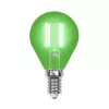 Лампочка светодиодная  LED-G45-5W/GREEN/E14 GLA02GR картон - фото (миниатюра)