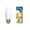 Лампочка светодиодная LED-C37-8W/WW/E27/FR/O картон Volpe - фото (миниатюра)