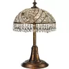 Хрустальная настольная лампа 650-02-49 spanish bronze - фото (миниатюра)