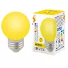 Лампочка светодиодная  LED-G45-1W/YELLOW/E27/FR/С - фото (миниатюра)