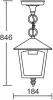 Уличный светильник подвесной  15905 Gb - фото схема (миниатюра)