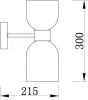 Бра Savia FR5203WL-02CH - фото схема (миниатюра)