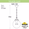 Уличный подвесной светильник Globe 250 G25.120.000.BZE27 - фото схема (миниатюра)