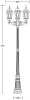 Наземный фонарь ASTORIA 2M 91409MB Bl овал - фото схема (миниатюра)
