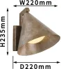 Настенный светильник уличный Phillo 4132-1W - фото схема (миниатюра)