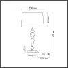 Интерьерная настольная лампа Homi 5040/1T - фото схема (миниатюра)