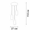 Подвесной светильник Vitaluce V3787-0/3S, 3xE27 макс. 40Вт - фото схема (миниатюра)